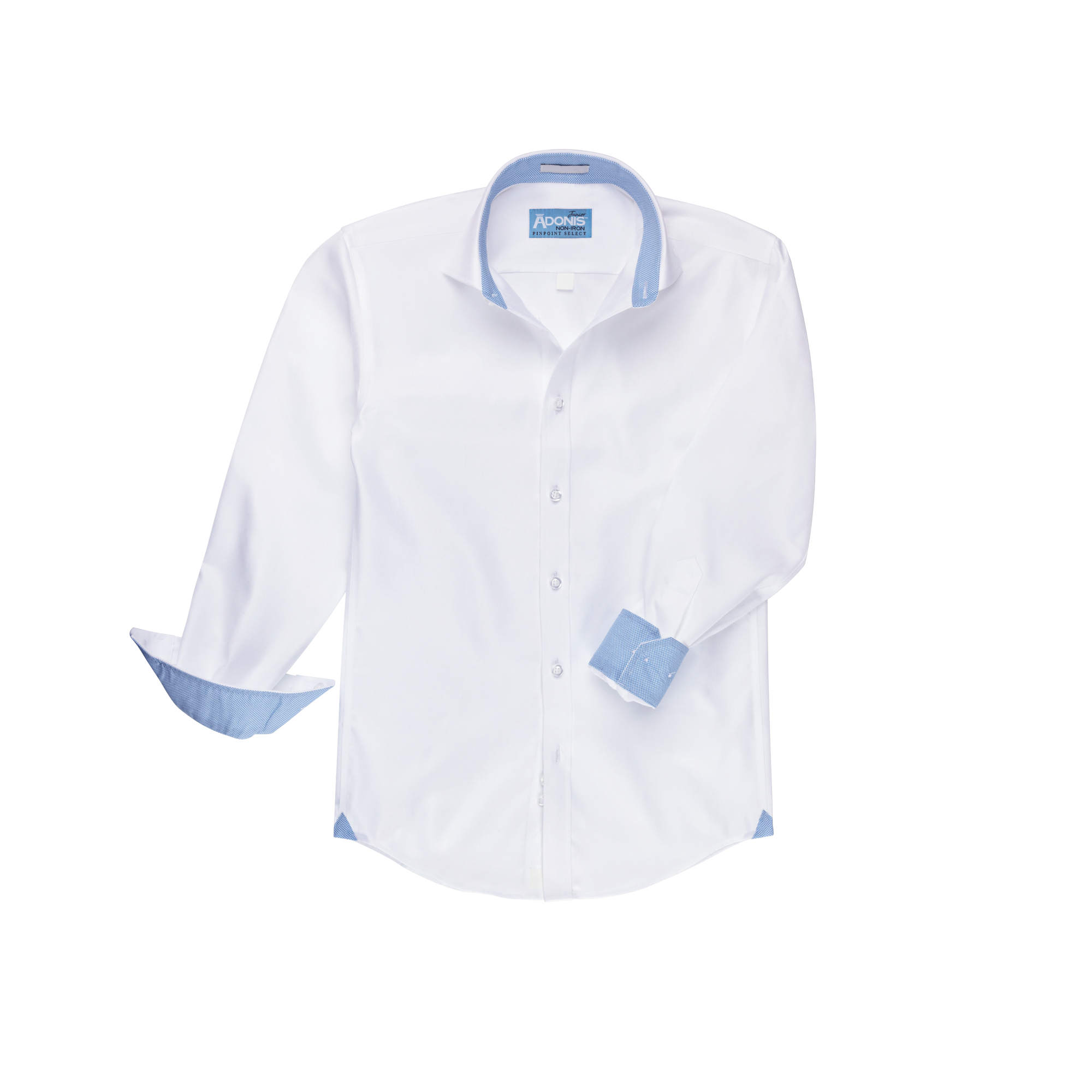Boys Slim Fit Non Iron Luxury Twill Contrast Collar Dream Dress Shirt