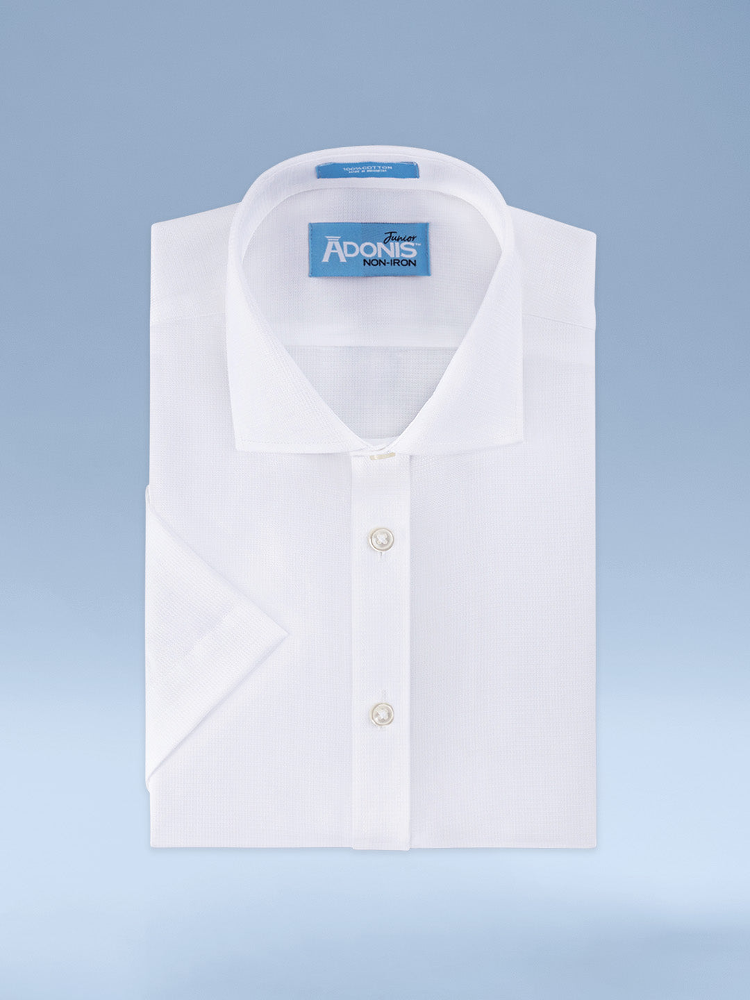 Boys Classic Fit Non Iron Cotton Serene Short Sleeve Dress Shirt