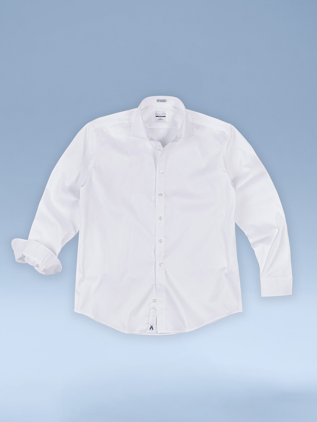 Boys Slim Fit Easy Care Fine Pique Stretch Button Cuff Dress Shirt