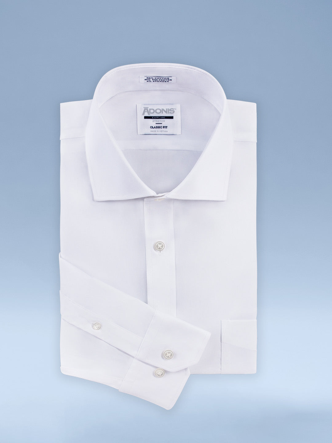 Mens Slim Fit Easy Care Stretch Twill Dress Shirt