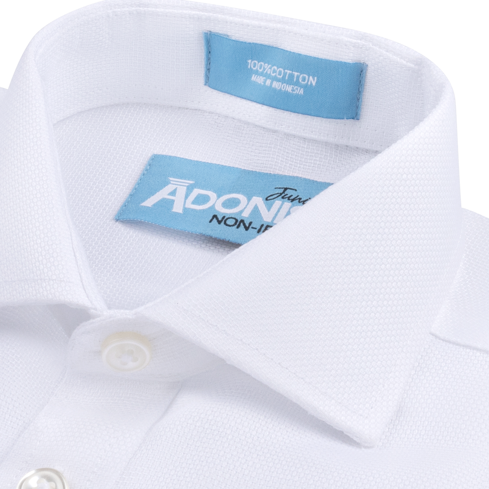 Little Boys 100% Cotton Non Iron White-on-White 'PK' Dress Shirt
