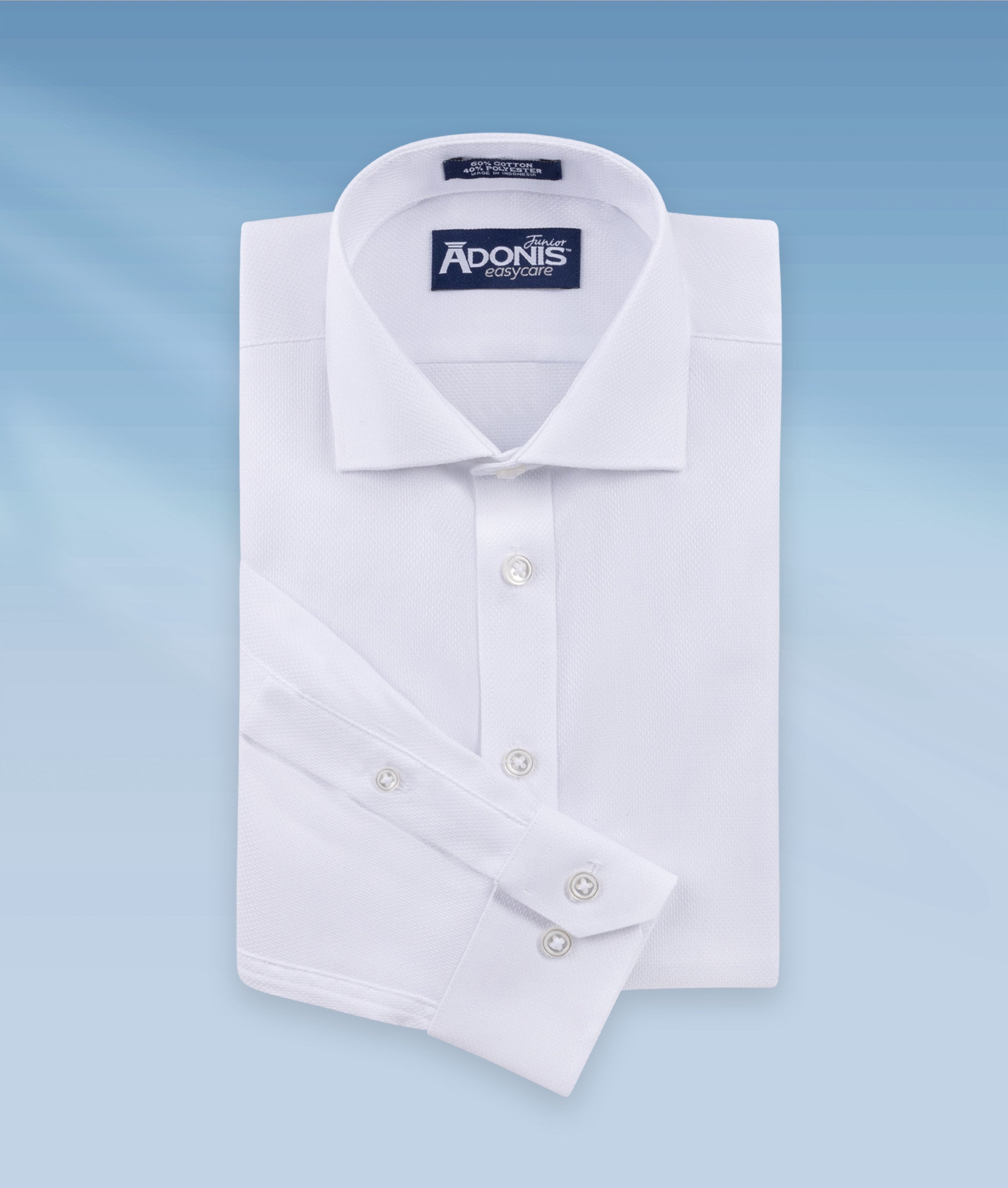 Boys Husky Fit Easy Care Spark Button Cuff Dress Shirt