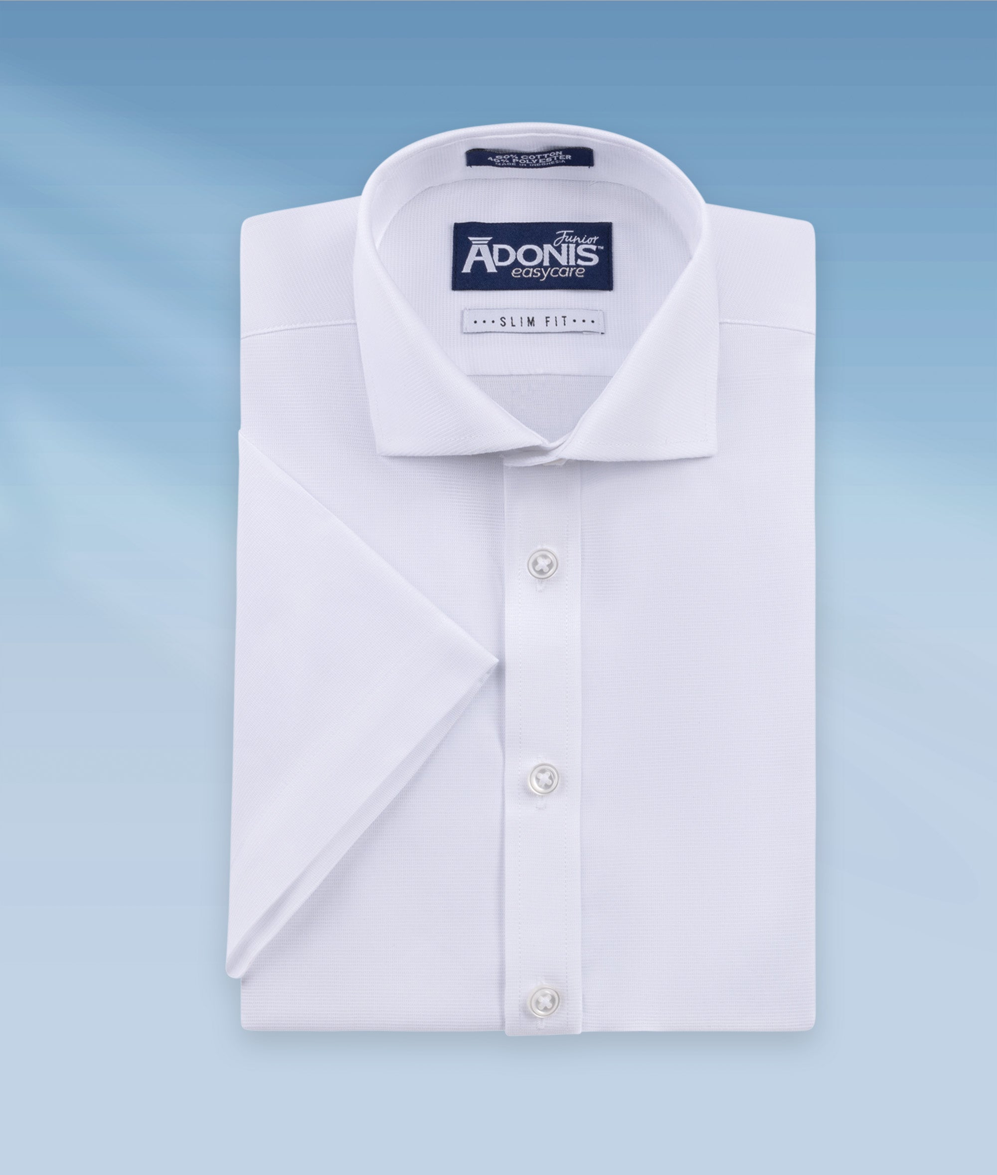 Boys Slim Fit Easy Care Frost Short Sleeve Dress Shirt