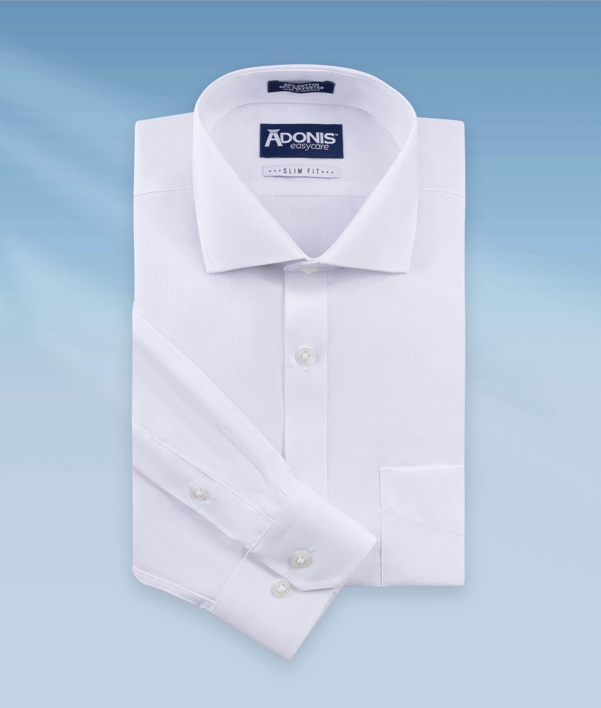 Mens Slim Fit Easy Care Absolute Button Cuff Dress Shirt