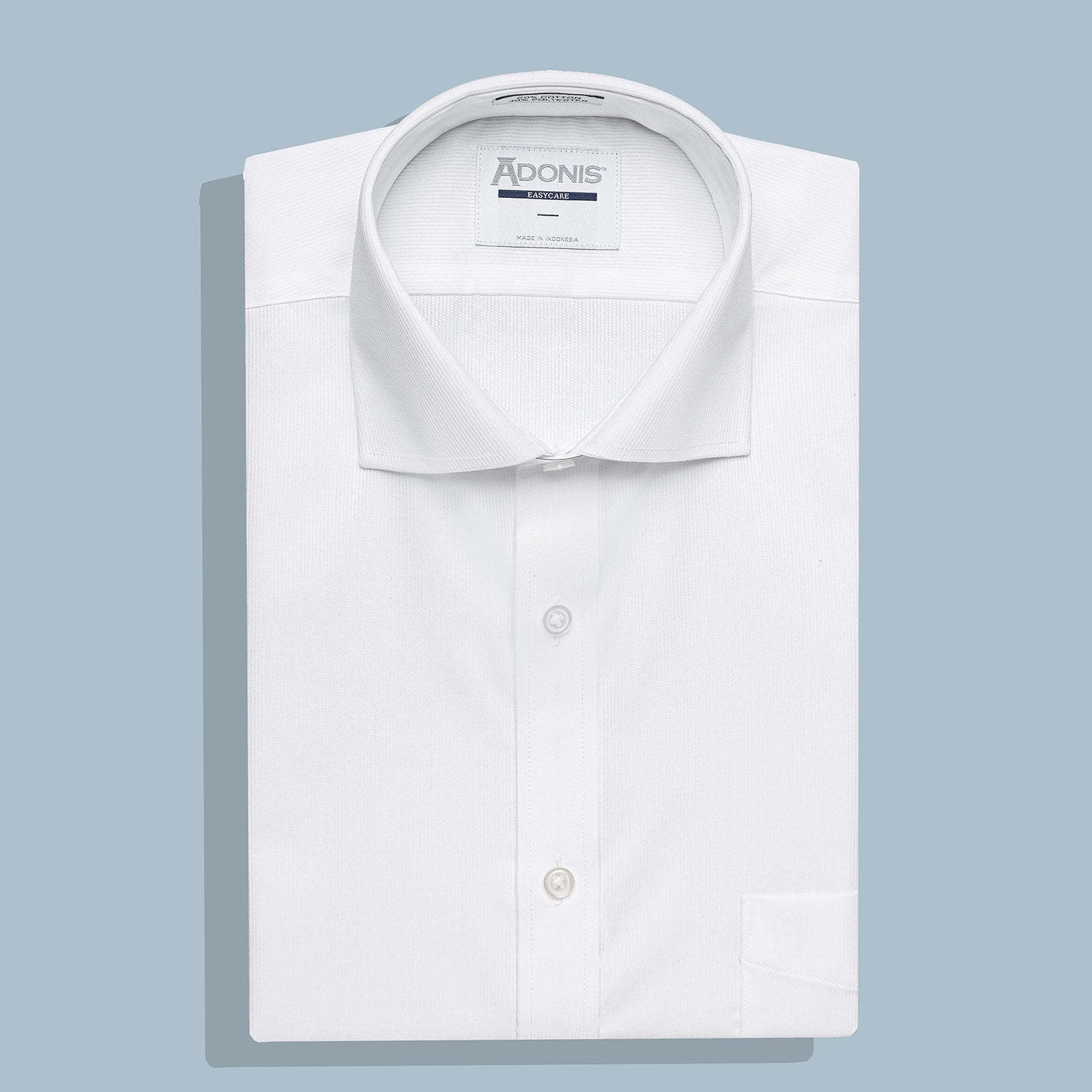 Mens Classic Fit Button Cuff Easy Care Cotton Vintage Pique Dress Shir