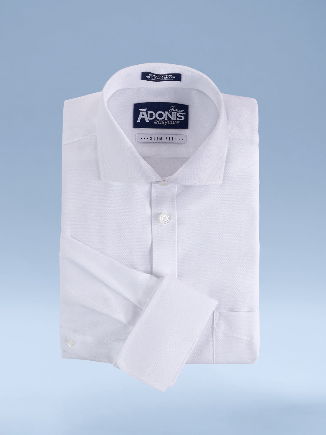 Boys Slim Fit Easy Care "New Diamond Pattern" French Cuff Dress Shirt