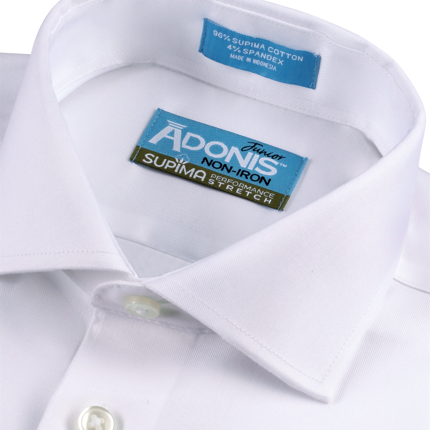 Boys Classic Fit Non Iron Cotton Performance Stretch Twill Button Cuff Dress Shirt