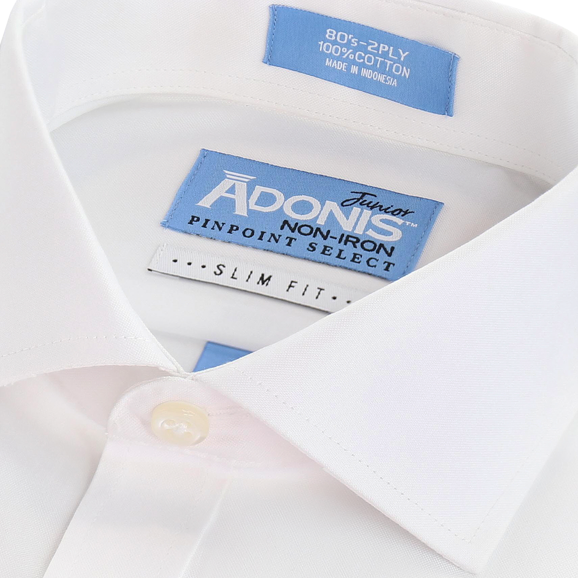 Boys Slim Fit Non Iron Cotton Pinpoint Dress Shirt