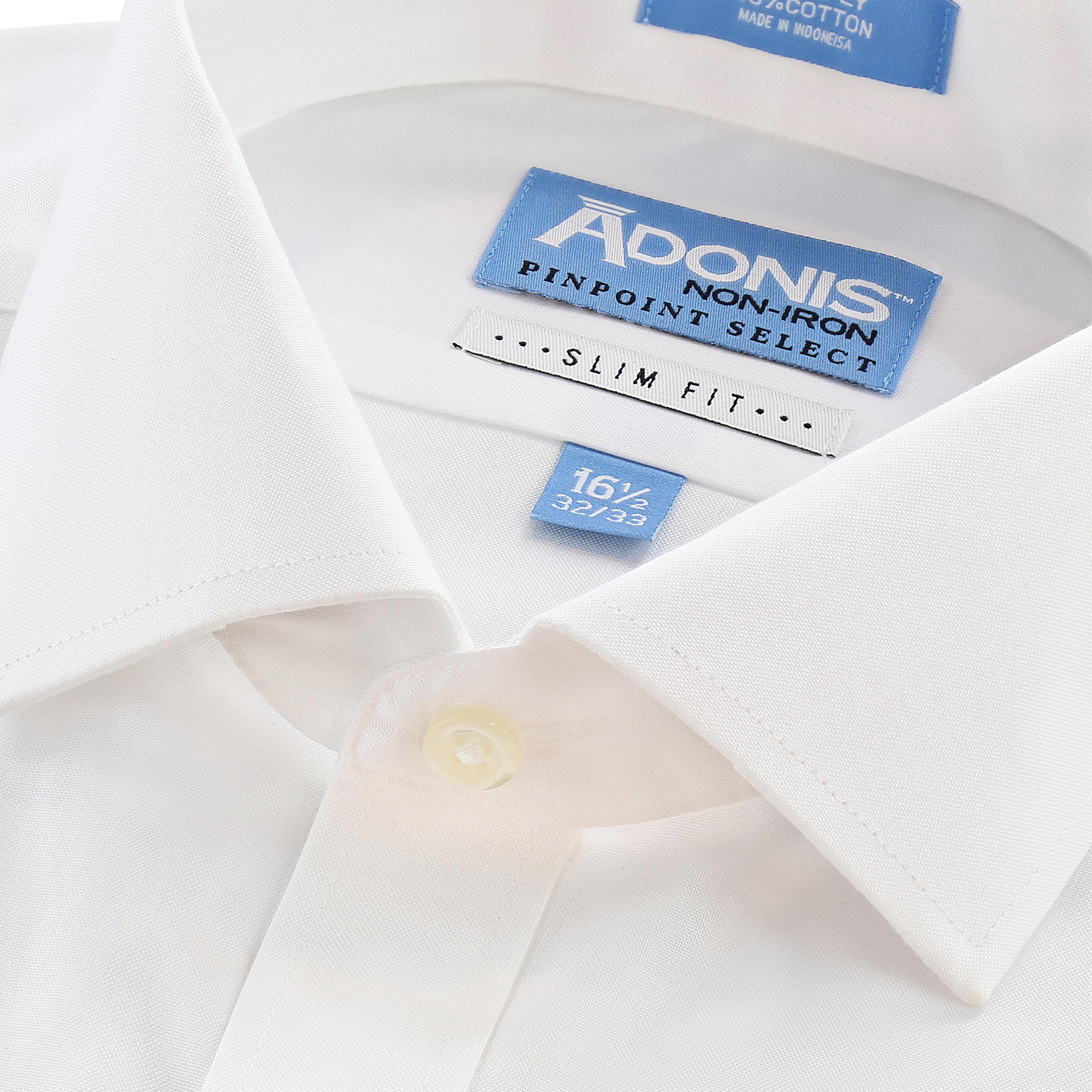 Mens Slim Fit Non Iron Cotton Pinpoint Dress Shirt