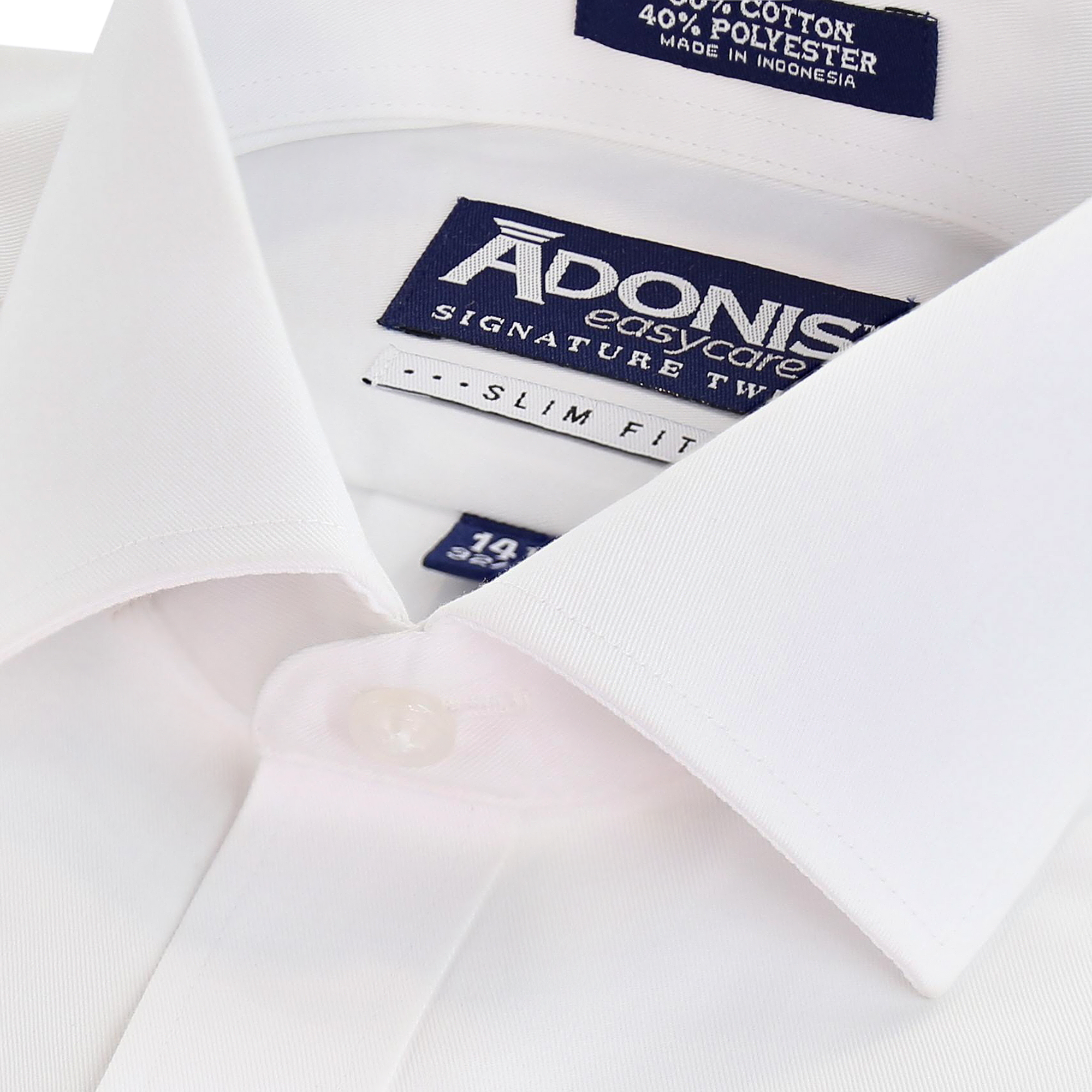 Mens Slim Fit Easy Care Signature Twill Dress Shirt - With Pocket