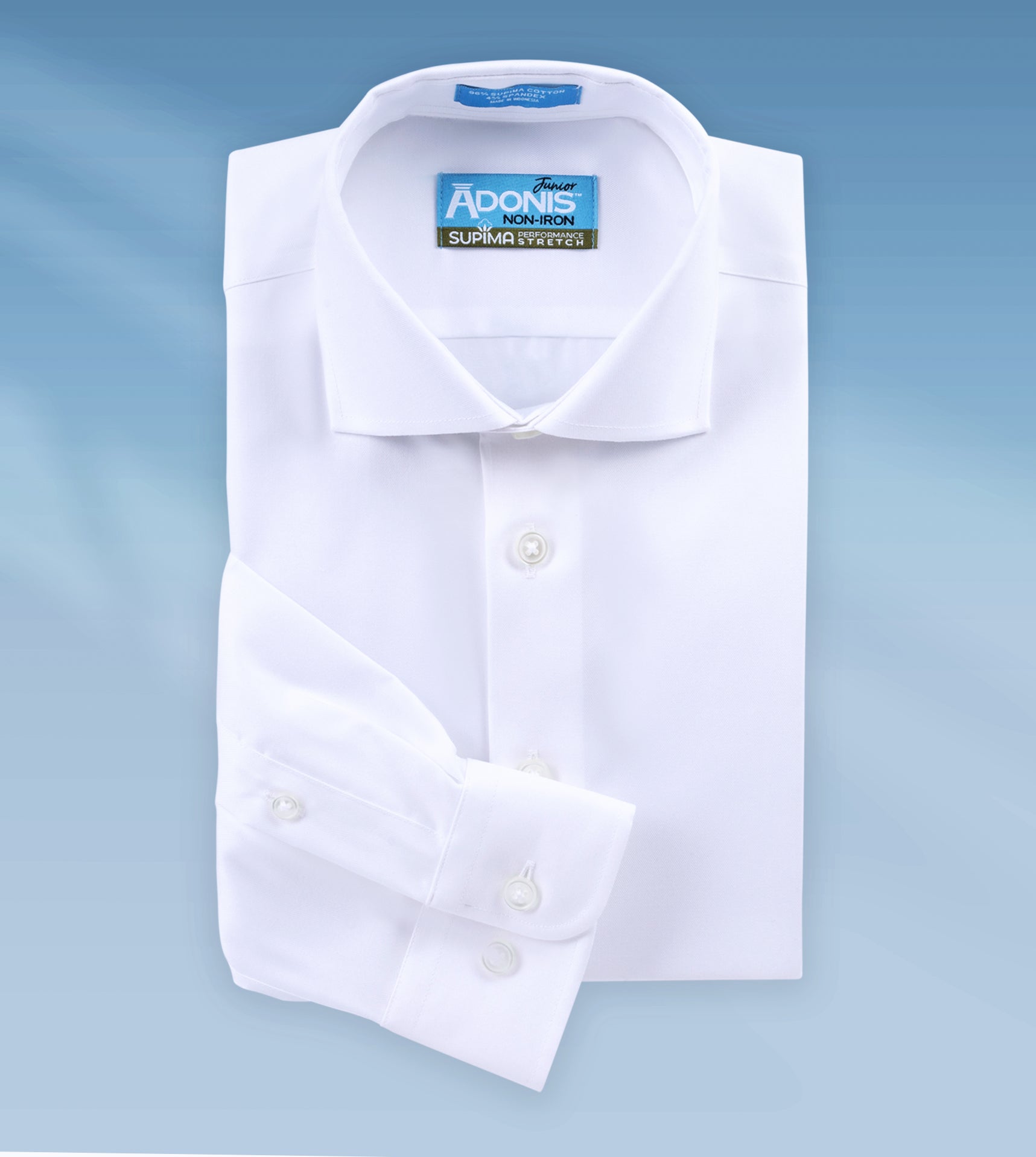 Boys Classic Fit Non Iron Cotton &quot;Supima Performance Stretch Twill&quot; Button Cuff Dress Shirt