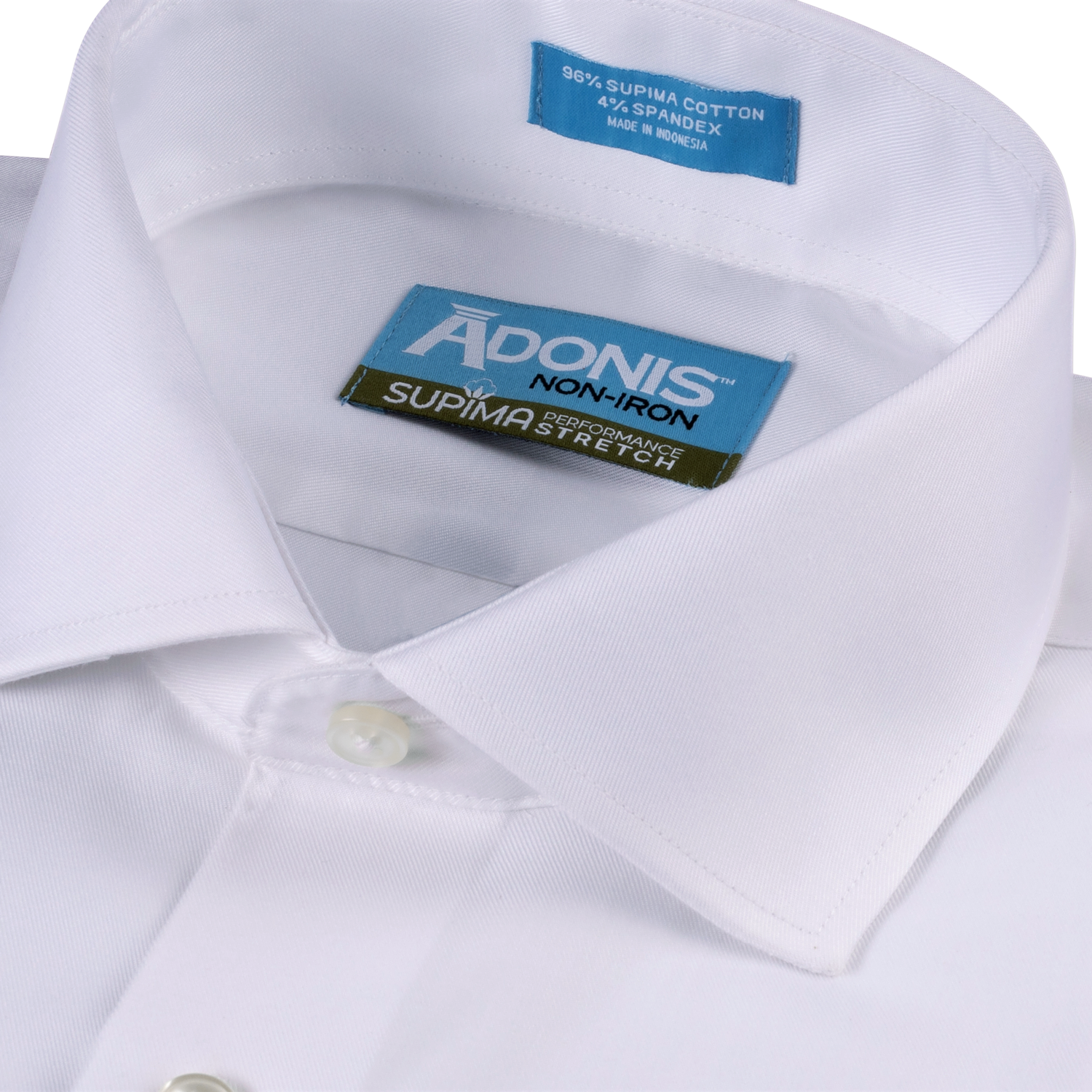 Mens Classic Fit Non Iron Cotton &quot;Supima Performance Stretch Twill&quot; Button Cuff Dress Shirt