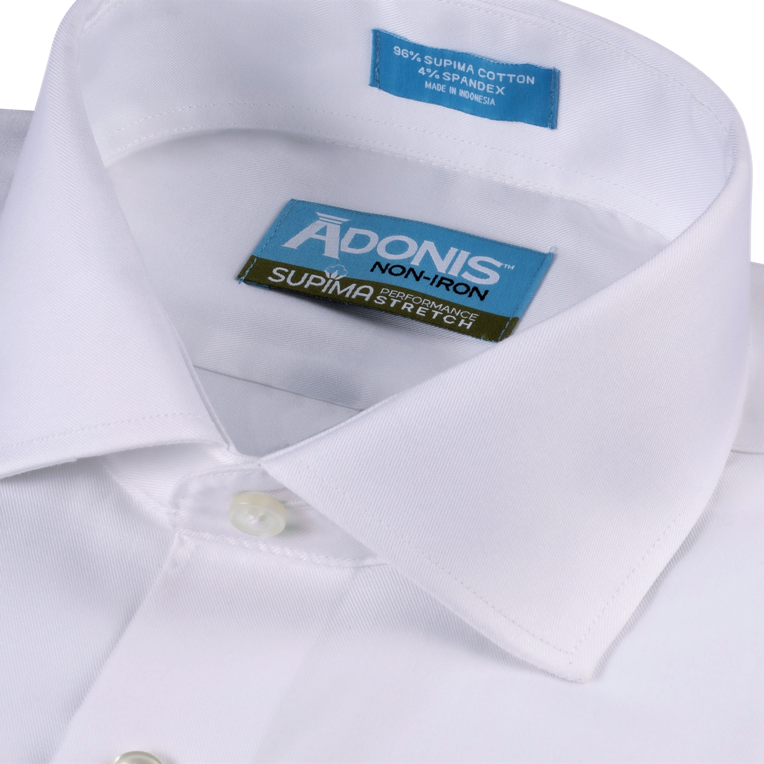 Mens Classic Fit Non Iron Cotton Performance Stretch Twill Button Cuff Dress Shirt