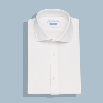 Mens Classic Fit Button Cuff Four Way Stretch Dress Shirt