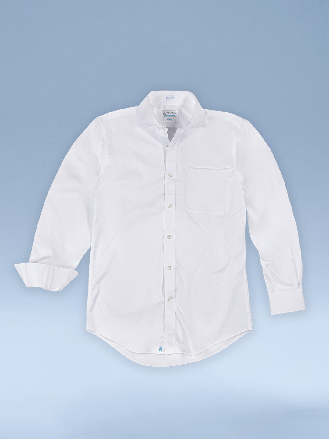 Mens Slim Fit Non Iron Cotton &quot;Performance Stretch Diamond&quot; Button Cuff Dress Shirt
