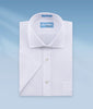Mens Classic Fit Non Iron Cotton "Serene Pattern" Short Sleeve Dress Shirt