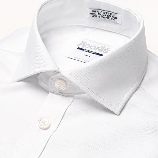 Boys Classic Fit Easy Care Stretch Twill Button Cuff Dress Shirt