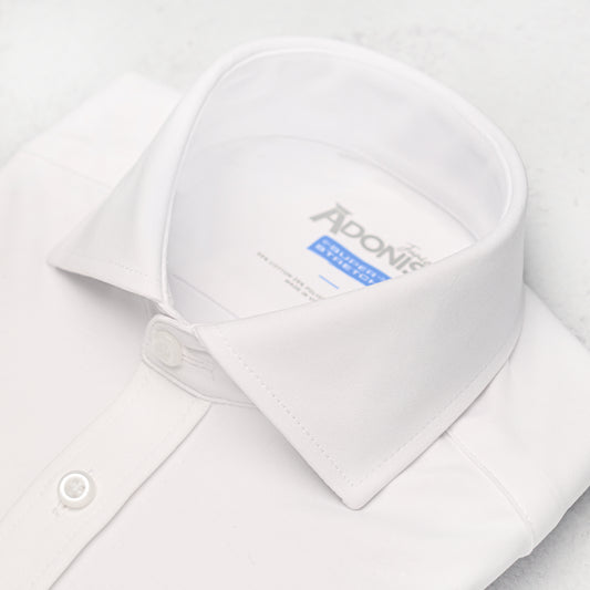 Boys Slim Fit Button Cuff Four Way Stretch Dress Shirt