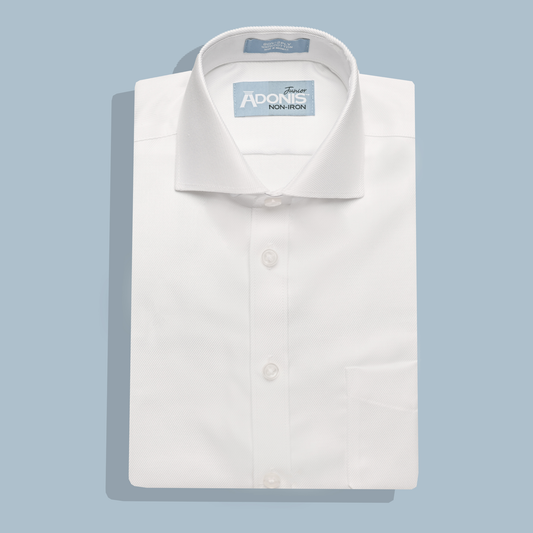 Boys Husky Fit French Cuff Non Iron 100% Cotton Brilliant Twill Dress Shirt