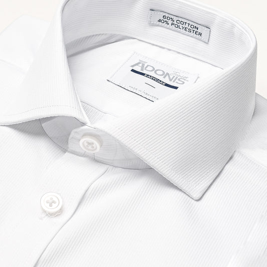 Boys Classic Fit Button Cuff Easy Care Cotton Vintage Pique Dress Shirt