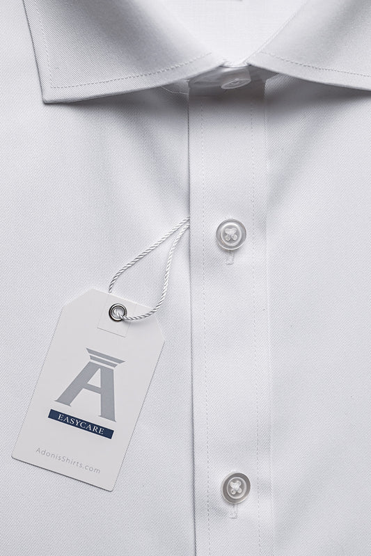 Mens Classic Fit Easy Care Stretch Twill Dress Shirt