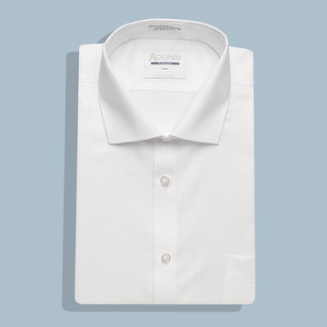 Mens Classic Fit Button Cuff Easy Care Cotton Diamond Cut Dress Shirt (with Pocket)