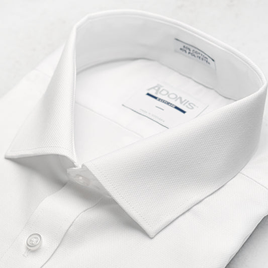 Mens Classic Fit Button Cuff Easy Care Cotton Diamond Cut Dress Shirt (with Pocket)