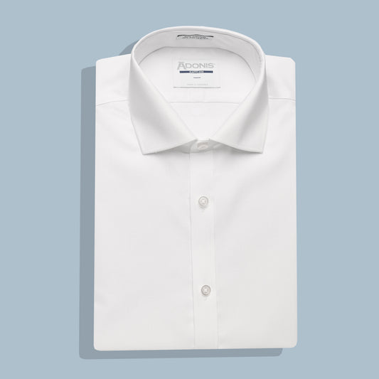Mens Classic Fit Button Cuff Easy Care Cotton Frost Dress Shirt (with Pocket)