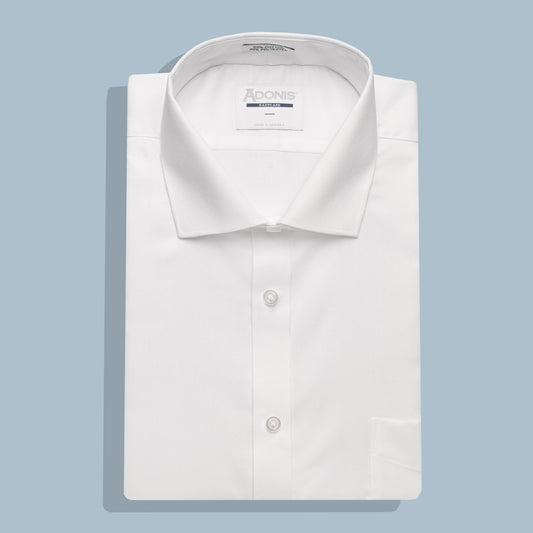 Mens Classic Fit Button Cuff Easy Care Cotton Magic Dress Shirt (with Pocket)