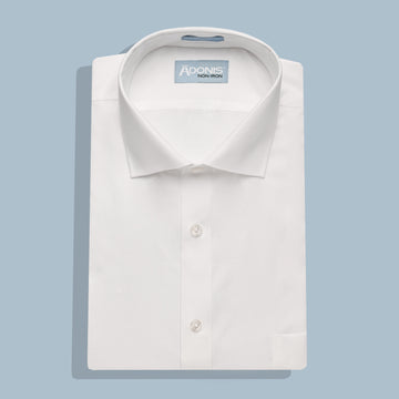 Mens Classic Fit Short Sleeve Non Iron 100% Cotton Serene Dress Shirt (with Pocket)