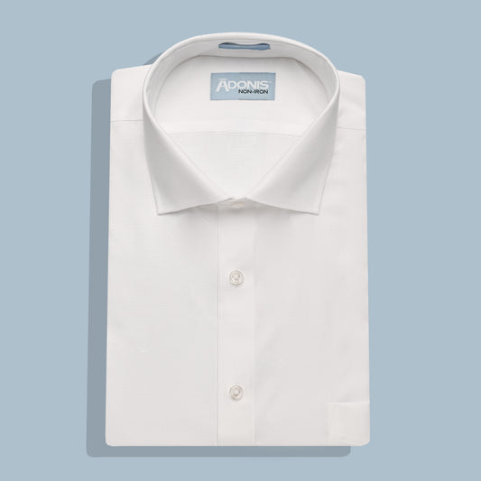 Mens Classic Fit Short Sleeve Non Iron 100% Cotton Serene Dress Shirt (with Pocket)