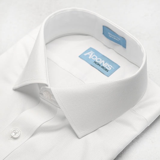 Mens Classic Fit Short Sleeve Non Iron 100% Cotton Twine Dress Shirt (with Pocket)