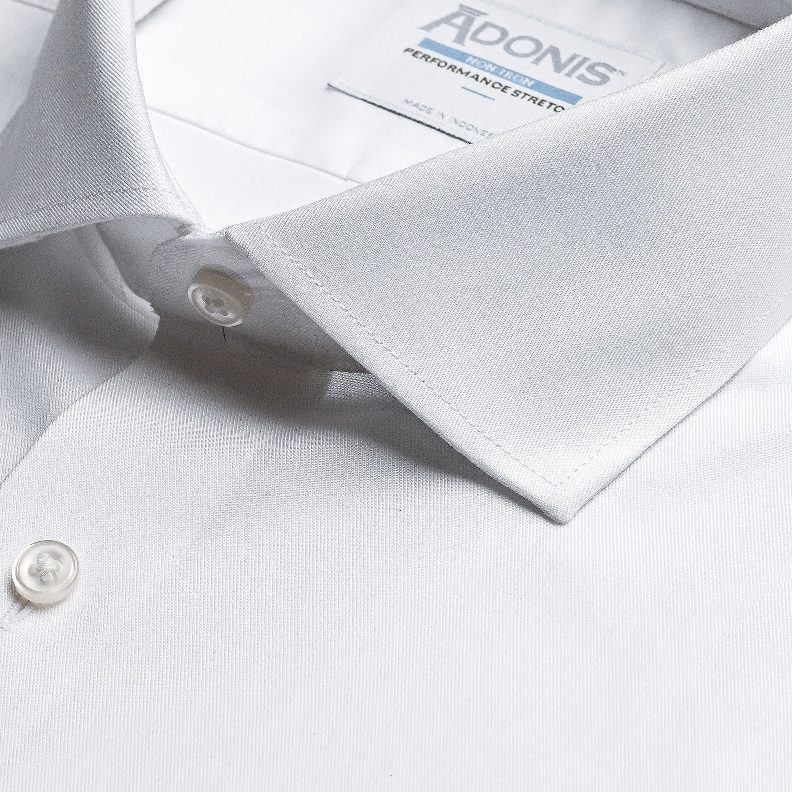 Mens Slim Fit Performance Stretch Twill Button Cuff Dress Shirt – Cutaway Collar