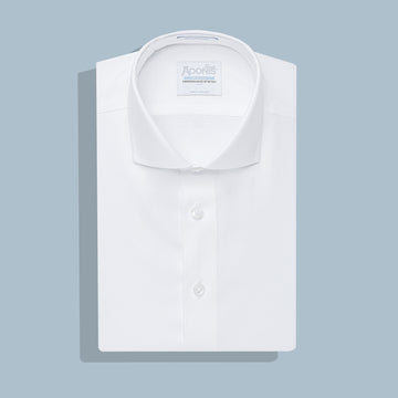 Boys Slim Fit Button Cuff Non Iron Cotton/Spandex Performance Stretch Twill Dress Shirt