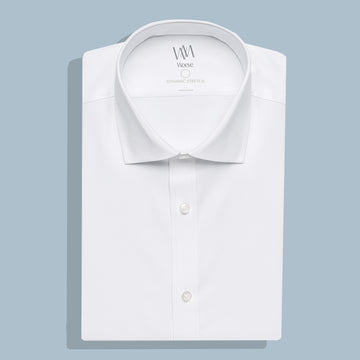 Mens Slim Fit Button Cuff Woeve Dynamic Stretch Dress Shirt