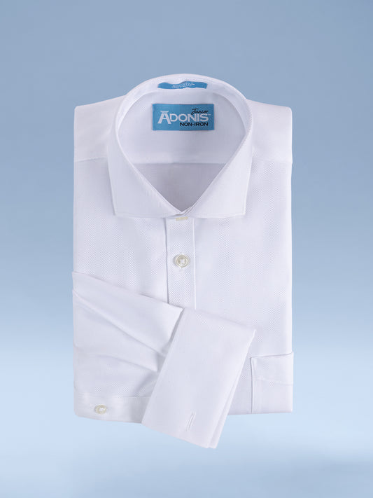 Boys Classic Fit Non Iron Cotton Brilliant Twill French Cuff Dress Shirt