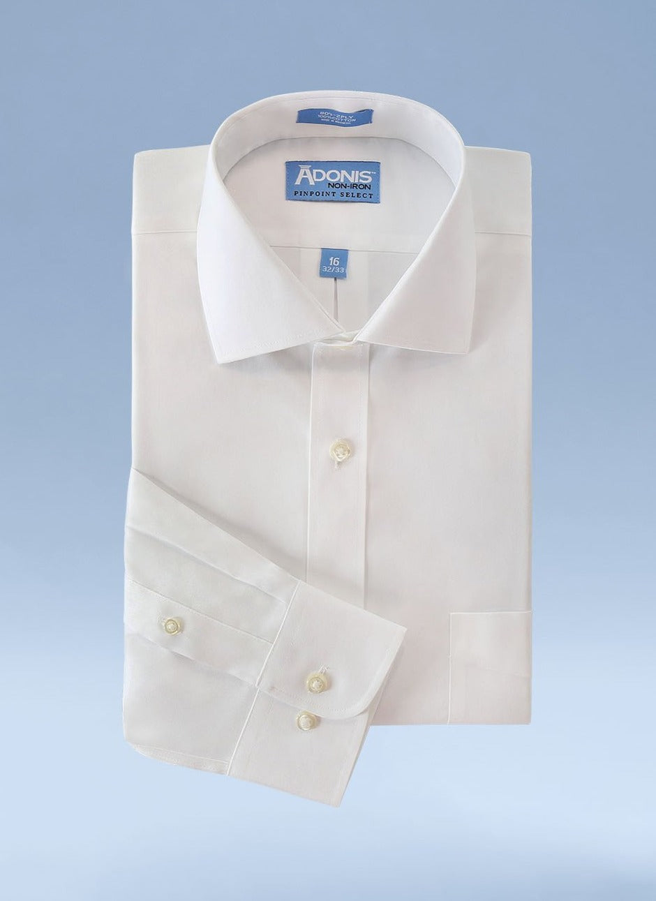 Mens Classic Fit Tall Non Iron Cotton Pinpoint Dress Shirt