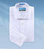Boys Slim Fit Non Iron Cotton " Performance Stretch Twill" Button Cuff Dress Shirt